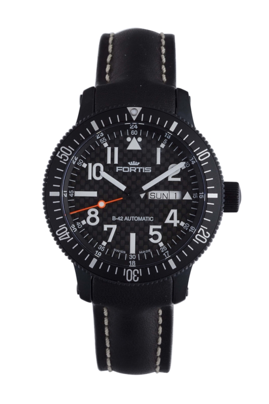 Fortis 647.28.71 L.01 B-42 Men's Marinemaster Black Automatic Date Watch